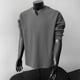 thumbnail image 3 of Ceisia Men's Relaxed Fit Vertical Rib Knit Small V-Neck Long Sleeve Casual Top Gifts, 3 of 6
