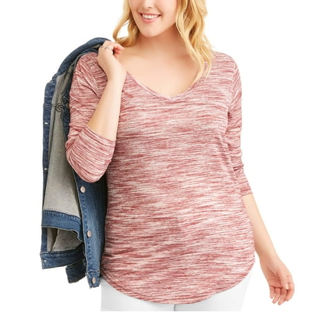 Poof Junior Plus OPP Exposed Back Zip Shirtail Tee
