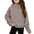 thumbnail image 6 of Gerichy Sweatshirts for Girls Long Sleeve Turtleneck Sweatshirt Loose Casual Pullover Tops Preppy Fall Winter Warm Clothes 3T-16T, 6 of 6