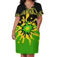 thumbnail image 2 of Vestido holgado con bolsillos para mujer falda de verano de colores a splash of Jamaica, 2 of 6