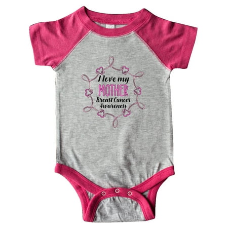 

Inktastic I Love My Mother- Breast Cancer Awareness Gift Baby Boy or Baby Girl Bodysuit