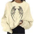 thumbnail image 2 of ICHUANYI Clearance Halloween Women Fashion Casual Print Round Neck Loose Long Sleeve Short Tops Blouse Hoodless Sweatshirts ICHUANYI "ICHUANYI", 2 of 5