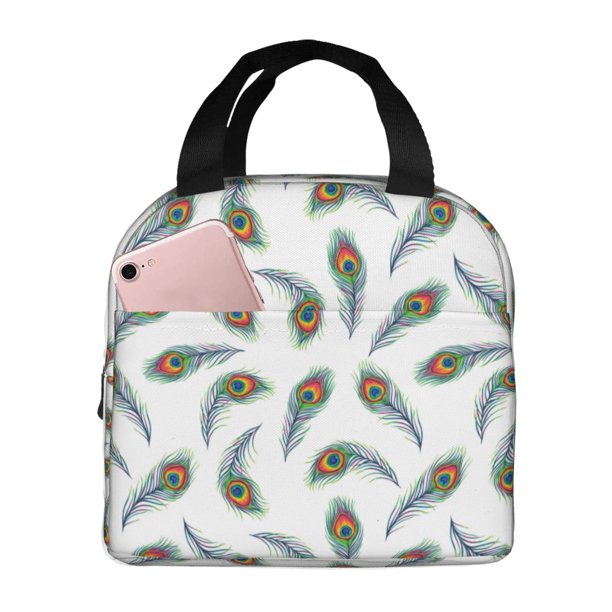 Easygdp Colorful Grass Bolsa Térmica Premium - Tela Oxford Impermeable, Gran Capacidad, Bolsillo Frontal, Unisex para Trabajo, Escuela, Actividades al Aire Libre y Picnics