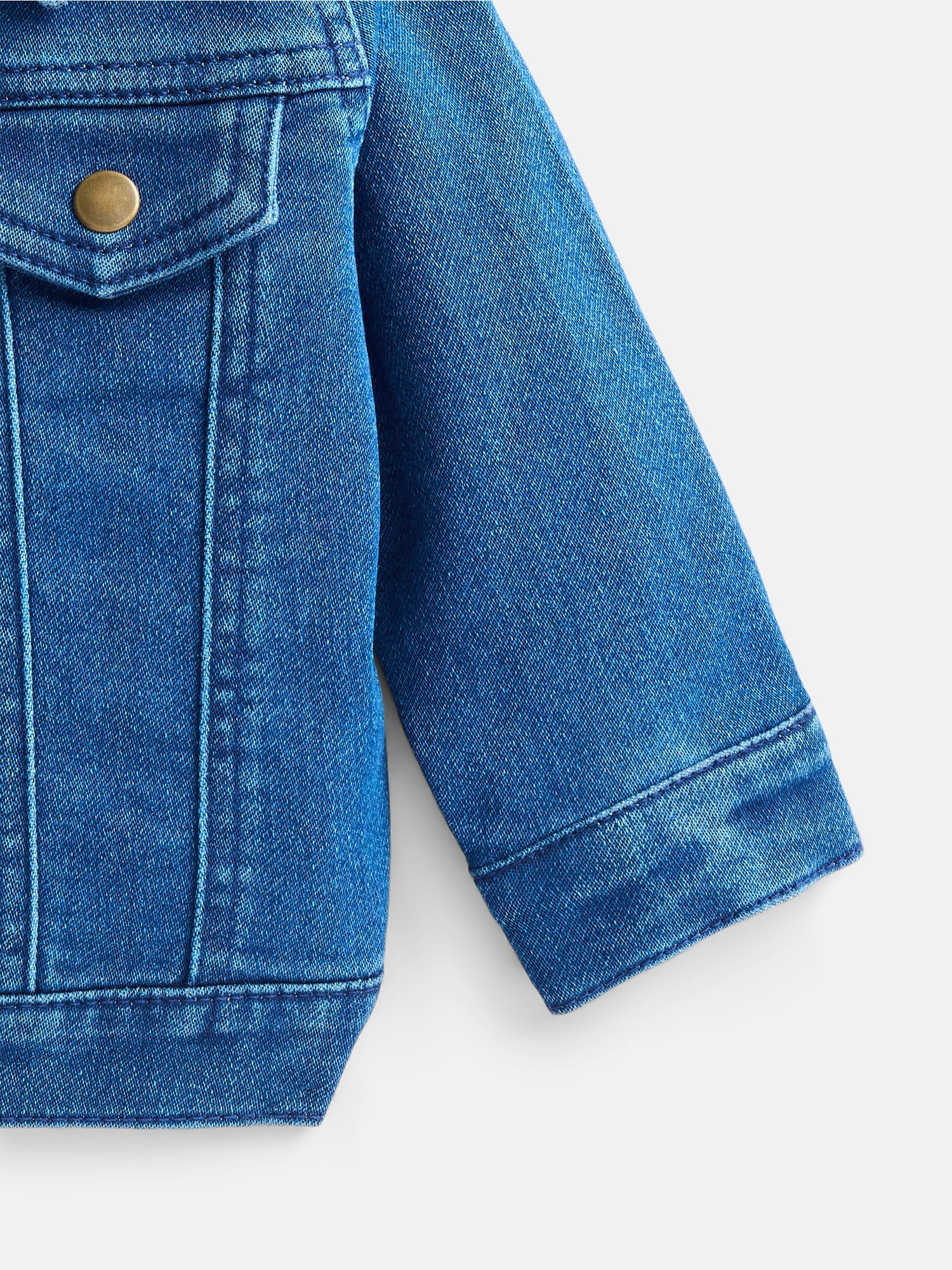 Wonder Nation Baby Denim Jacket with Long Sleeves, Sizes 0/3M-24M