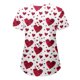thumbnail image 3 of Pntutb Mujeres de manga corta con cuello en V tops Uniforme de trabajo Día de San Valentín con bolsillos Blusa Pntutb Pntutb-246, 3 of 4