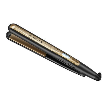 Remington 1” Ultimate Ceramic Flat Iron with Hair Straightener, with Temperature Lock, Frizz Protection, and High Heat, Gold Glitter,