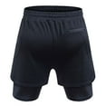 thumbnail image 4 of Abomasnow Mens Shorts Casual 2 in 1 Stretch Quick Dry Workout Athletic Gym Shorts with Zipper Pockets, Compression Liner, 4 of 5