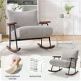 thumbnail image 5 of Stylish Grey Rocking Chair With Metal Construction Modern Stable Base For Home, 5 of 6