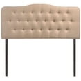 thumbnail image 3 of Modern Contemporary King Size Fabric Headboard, Beige Fabric, 3 of 4