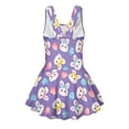 thumbnail image 5 of Uourmeti Cartoon Easter Bunny & Egg Skirted One Piece Swim Dress - Quick Dry, Stretchy Bathing Suit for Girls | Perfect for Beach & Pool Vacations, 5 of 8