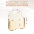 thumbnail image 2 of Uxcell 4 Pcs Cute Wall Mounted Phone Holder, Self-Adhesive PC Phone Stand with Charging Hole Charger Remote Control Stand Organizer for Home Office Bedroom Kitchen, Transparent Brown, 2 of 7