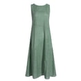 thumbnail image 3 of Sngxgn Women's Basic Bodycon Midi Dress Crewneck Sleeveless Casual Summer Tank Top Dresses(Green,XL), 3 of 4