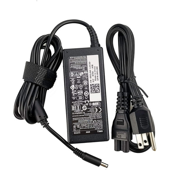 AC DC Adapter for Dell Vostro Series:1000, 1400, A840, A860,PA-12 65W 19.5V 3.34A 7.45.0 Central Pin 3-Prong Us Version