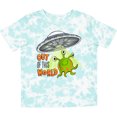 thumbnail image 3 of Inktastic Out of This World Cute Green Alien Ufo Boys or Girls Toddler T-Shirt, 3 of 5