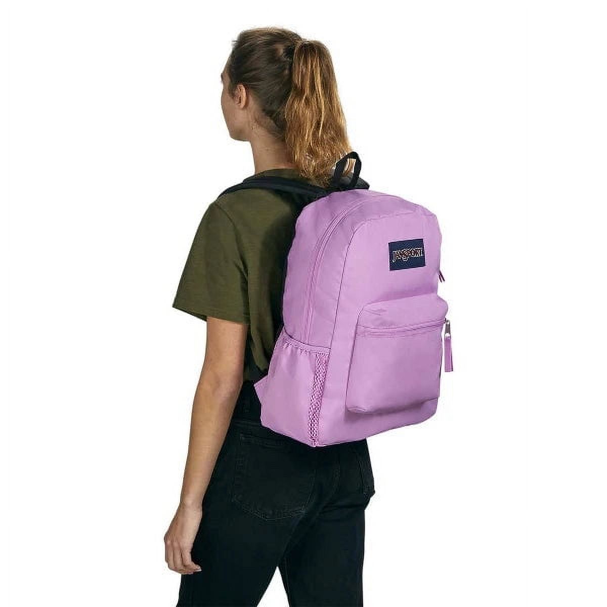 JanSport Move Sling Crossbody Bag – Cargo Green, Adjustable Strap, Padded Back, Front Zipper Pockets