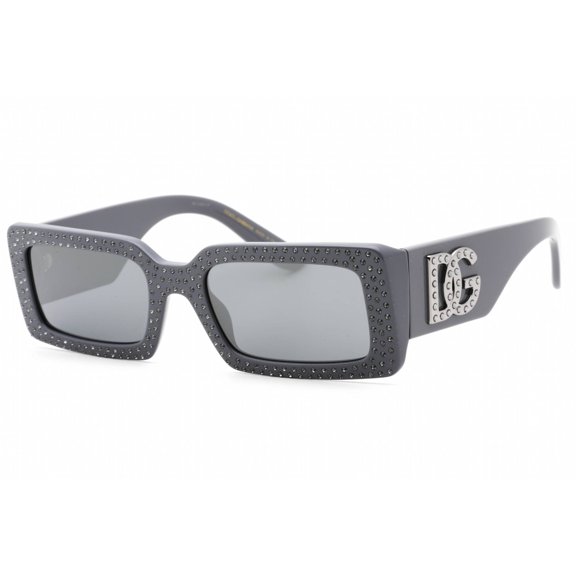 DOLCE & GABBANA DG4447B 30906G Grey Grey Mirror Black 53 mm Women's Sunglasses