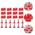 thumbnail image 2 of Miangastore Simulation Road Cone Fences Red Plastic 36Pcs 1.4x0.8x0.4in, 2 of 9