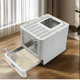 thumbnail image 5 of Pexzira XXL Stainless Steel Cat Litter Box with Lid Anti-Urine Leakage, Easy Cleaning, 5 of 5