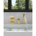 thumbnail image 3 of EVERSTEIN Bathtub Faucet Waterfall Mixer Faucet with Hand Shower Deck Mount - 7'6" x 9'6" Yellow, 3 of 5