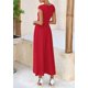 thumbnail image 2 of Vestido PRETTYGARDEN para mujer, verano 2025, casual, maxi rojo, XXL, 2 of 9
