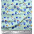 thumbnail image 1 of Soimoi Cotton Duck Fabric Spices & Tea Cup Watercolor Print Fabric by The Yard 42 Inch Wide, 1 of 1