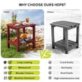 thumbnail image 4 of FUNDAZE HDPE 2-Layer End Table for Living Room, Outdoor Side Table, Patio Small End Table, Dark Red, 4 of 12