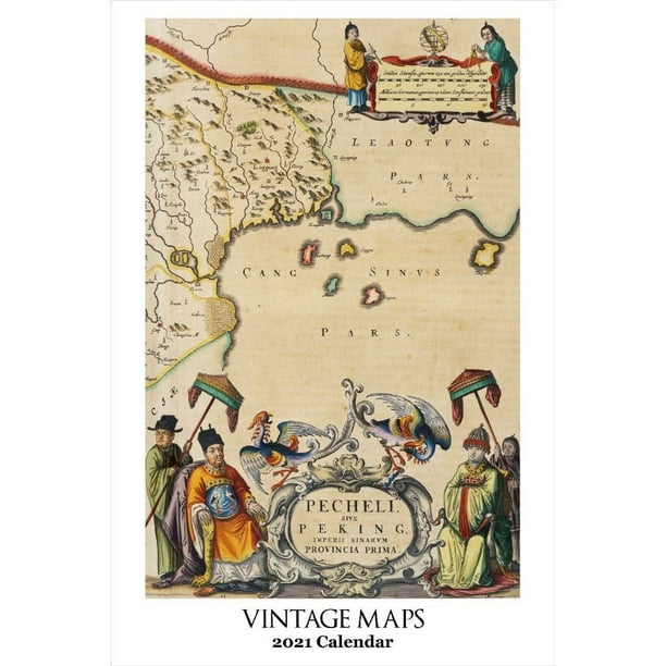 Vintage Maps Poster Wall Calendar Walmart Com Walmart Com vintage map calendar 2021