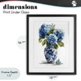 thumbnail image 4 of Stupell Industries Traditional Porcelain Vase with Hydrangea Bouquet Black Framed Print Under Glass, 13 x 16, by Imagine It Images, 4 of 8