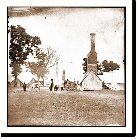 Historic Print, White House Landing Va. Ruins of the White House burnt during the Federal evacuatio, 16" x 20"