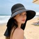 thumbnail image 4 of Sombrero de sol de ala ancha para exteriores,resistente al viento y transpirable,estilo pescador,ideal para viajes,con protección UV,perfecto para la playa,senderismo,ciclismo y como sombrero, 4 of 6