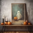 thumbnail image 5 of Funny Ghost By The Smile Pumpkin Print Poster, Ghosts Art Print, Halloween Art Print, Halloween Decor, Spooky Vintage Halloween, Print Wall Art, Halloween Gift, 5 of 7