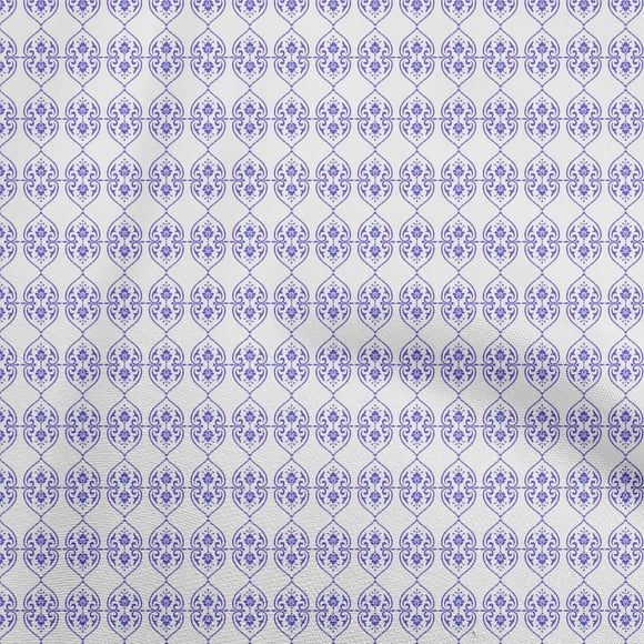 oneOone Cotton Flex White Fabric Geometric Sewing Fabric By The Yard Printed Diy Clothing Sewing Supplies 40 Inch Wide