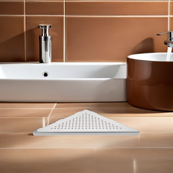 HOOWIFFY Stainless Steel Wall Mounted Bathroom Corner Shelf for Space-Saving Storage and Organization