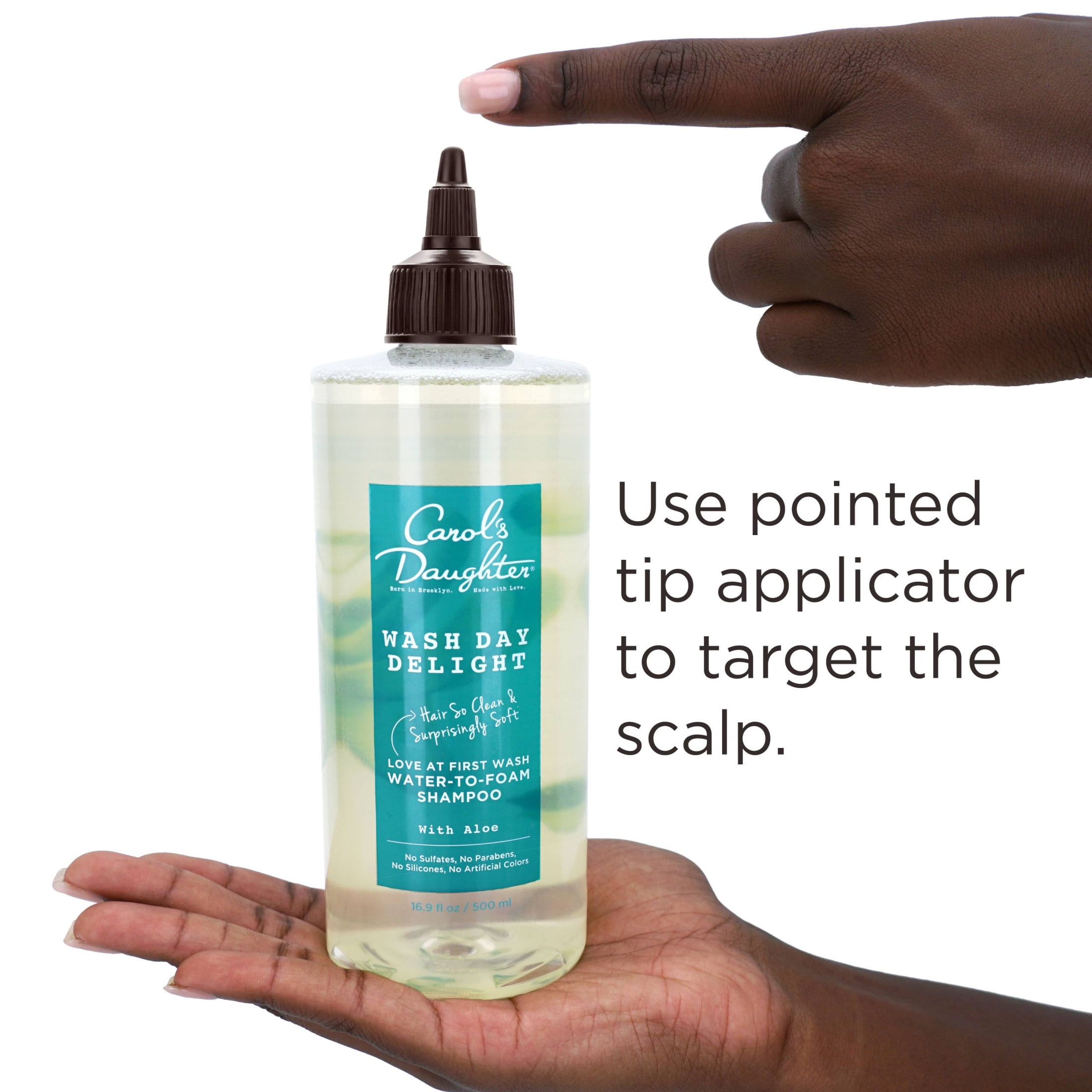Carol's Daughter Wash Day Moisturizing Daily Shampoo, for All Hair Types, with Aloe, 16.9 fl oz