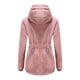 thumbnail image 5 of Parkas de manga larga para mujer, chaqueta lisa de otoño e invierno, de manga larga, con espalda descubierta, cárdigan con capucha, abrigo abrigado con bolsillos, tops, abrigo para mujer, 5 of 5