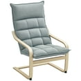 thumbnail image 1 of HOMCOM Fauteuil Moderne, Fauteuil d'Appoint Rembourré avec Pied Courbé Gris Pâle, 1 of 10
