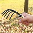 thumbnail image 4 of Coofit Root Rake Wood Handle Professional Cultivator Hand Rake Garden Hand Cultivator, 4 of 10
