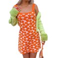 thumbnail image 3 of SAYOO Falda de punto de verano para mujer, vestido sin mangas con cuello cuadrado y correa para el hombro SAYOO Sexy, 3 of 9