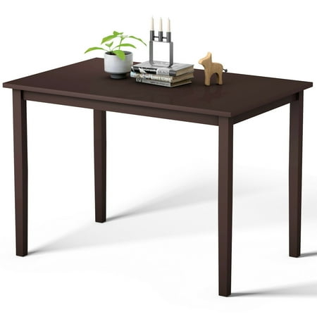Tailored Rectangle Dining Table Gymax Modern Rectangle Dining Table Wooden Legs Kitchen Living Room Furniture Espresso ()