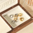 thumbnail image 5 of 18K Karat Gold Plated Earrings for Women 18k Gold U-Shape Compact Personality Simple Earrings Jewelry for Her Birthday Gift, 5 of 11
