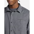 thumbnail image 4 of No Boundaries Plaid Shirt with Short Sleeves, Men's XS-4XLT, 4 of 5