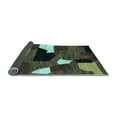 thumbnail image 2 of Ahgly Company Indoor Round Oriental Light Blue Modern Area Rugs, 6' Round, 2 of 4