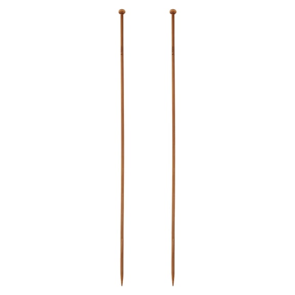 2Pcs 3.5mm Bamboo Knitting Needle Straight Single Pointed 14 Inch Long