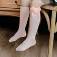 thumbnail image 2 of ANINEO Baby Girls Bow Knee High Socks Toddlers Ruffled Tube Socks Long Stockings School Uniform Leggings, 2 of 3