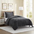 thumbnail image 2 of Nestl 2 Pc Cut Plush Reversible Duvet Cover and Sham Set with Zipper Closure & Corner Ties - 100% Soft Hypoallergenic Microfiber Decorative Comforter Cover Twin, Gray, 2 of 8