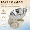 thumbnail image 6 of SUSWIM Crate Dog Bowl, Removable Stainless Steel Hanging Pet Kennel Cage Bowl Food & Water Feeder Coop Cup for Puppy, Cat, Rabbit,Guinea Pigs 2pcs (gray，Small), 6 of 7