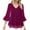A_ Hot Pink, variant on UTSJKR Sparkly Peplum Tops for Women V Neck 3/4 Ruffle Bell Sleeve Tiered Hem Tunic Tops Wedding Guest Outfits for Party Pink L