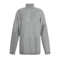 thumbnail image 4 of Fgnfyis et Chandail Tricoté à Col Roulé Rayé Décontracté d'Hiver pour Femmes, Confortable et Chaud, Chandails d'Automne pour Femmes Gris P, 4 of 5