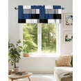 thumbnail image 6 of Blue Gray Valances for Windows Abstract Color Block Geometric Modern Valance Rod Pocket Light Filtering Short Window Treatments Curtains for Kitchen Bathroom Living Room Bedroom, 42 x 12 Inch, 6 of 7