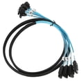 thumbnail image 3 of Cable Mini SAS 4 SATA a 4 SATA Cable curvo recto 6 Gbps Cable SAS con blindaje de doble grupo antiinterferencias 1 m/3,3 pies, 3 of 12